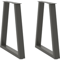 vidaXL Dining Table Legs V-Shape 2 pcs Anthracite 50x(72-73.3) cm Steel