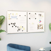 vidaXL Magnetic Whiteboard Foldable 120x60x1.7 cm Aluminium