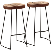 vidaXL Bar Stools 2 pcs Dark Brown 44x37.5x78 cm