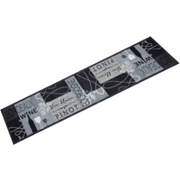 vidaXL Kitchen Rug Washable Wine Grey 60x300 cm Velvet