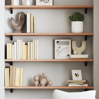 vidaXL Wall Shelf Light Brown 100x20x2 cm Treated Solid Wood Oak