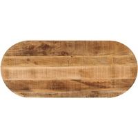 vidaXL Table Top 110x40x3.8 cm Oval Solid Wood Rough Mango