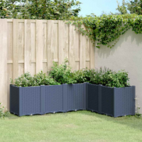 vidaXL Garden Planter Blue Grey 160x120x53 cm PP