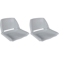 vidaXL Boat Seats 2 pcs Foldable Backrest No Pillow Grey 41x51x48 cm