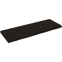 vidaXL Wall Shelf Dark Brown 140x50x(2-6) cm Treated Solid Wood Oak