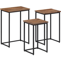 vidaXL Nesting Coffee Tables 3 pcs Solid Wood Teak