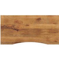vidaXL Desk Top with Curve 110x60x2.5 cm Solid Wood Rough Mango