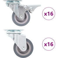 vidaXL 32 pcs Swivel Casters 50 mm
