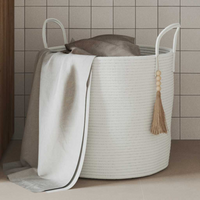 vidaXL Storage Basket White Ø40x35 cm Cotton
