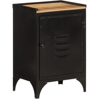 vidaXL Bathroom Cabinet 40x30x60 cm Iron and Solid Wood Mango
