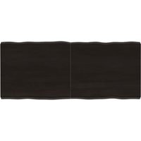 vidaXL Table Top Dark Brown 120x50x(2-6) cm Treated Solid Wood Live Edge