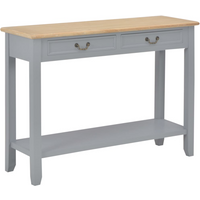vidaXL Console Table Grey 110x35x80 cm Wood