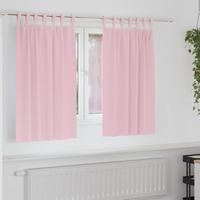 vidaXL Blackout Curtains with Rings 2 pcs Baby Pink 140 x 140 cm