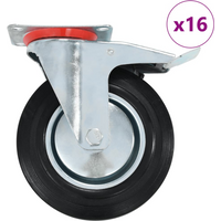 vidaXL 16 pcs Swivel Casters 200 mm