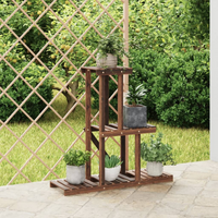 vidaXL Flower Stand 81x25x75.5 cm Solid Wood Fir