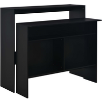 vidaXL Bar Table with 2 Table Tops Black 130x40x120 cm