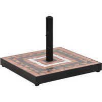 vidaXL Parasol Base Terracotta and White Square 12 kg