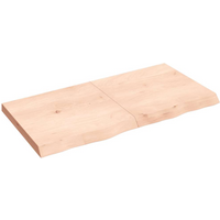 vidaXL Wall Shelf 120x60x(2-6) cm Untreated Solid Wood Oak