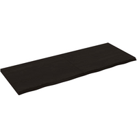 vidaXL Wall Shelf Dark Brown 160x60x(2-4) cm Treated Solid Wood Oak