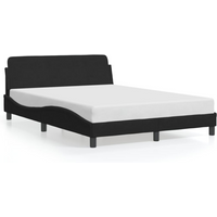 vidaXL Bed Frame "Dover" Black 135x190 cm Double Velvet