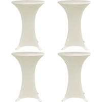 vidaXL Standing Table Cover Ø70 cm Cream Stretch 4 pcs