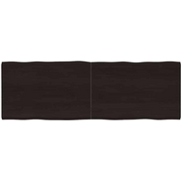 vidaXL Table Top Dark Brown 180x60x(2-4) cm Treated Solid Wood Live Edge