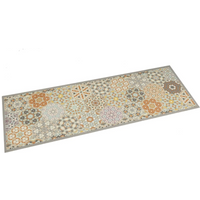 vidaXL Kitchen Rug Washable Hexagon Pastel 60x180 cm Velvet
