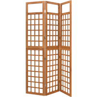 vidaXL 3-Panel Room Divider/Trellis Solid Fir Wood 121x180.5 cm
