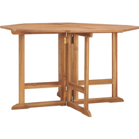 vidaXL Folding Garden Dining Table 110x110x75 cm Solid Wood Teak