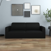 2-Seater Stretch Couch Slipcover Polyester Jersey