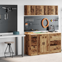 vidaXL Garage Cabinets 2 pcs Old Wood Engineered Wood