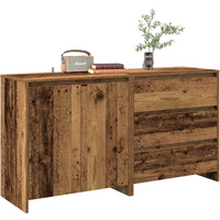 vidaXL 2 Piece Sideboard Old Wood Engineered Wood