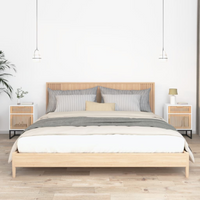 vidaXL Bedside Cabinets 2 pcs White 40x30x55.5 cm Engineered Wood&Iron
