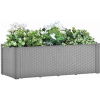 vidaXL Garden Raised Bed with Self Watering System Grey 100x43x33 cm