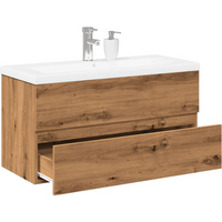 vidaXL Sink Cabinet with Built-in Basin Artisan Oak