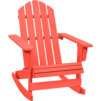 vidaXL Garden Rocking Adirondack Chair Solid Fir Wood Red