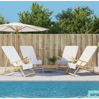 vidaXL Beach Towels 4 pcs White 60x135 cm Fabric 400 GSM