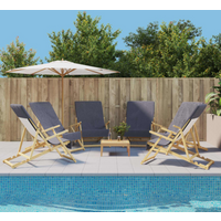 vidaXL Beach Towels 6 pcs Anthracite 60x135 cm Fabric 400 GSM