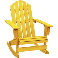 vidaXL Garden Adirondack Rocking Chair Solid Fir Wood Yellow