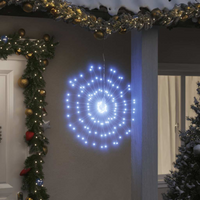 vidaXL Christmas Starburst Lights 140 LEDs 4 pcs Cold White 17 cm