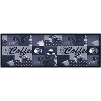 vidaXL Kitchen Carpet Washable Coffee Blue 45x150 cm