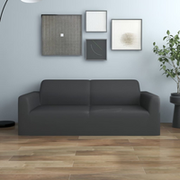 vidaXL 2-Seater Stretch Couch Slipcover Anthracite Polyester Jersey