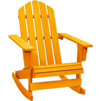 vidaXL Garden Adirondack Rocking Chair Solid Fir Wood Orange