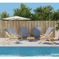 vidaXL Beach Towels 6 pcs Grey 60x135 cm Fabric 400 GSM