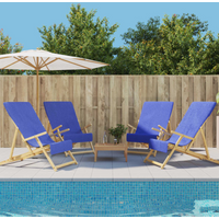 vidaXL Beach Towels 4 pcs Royal Blue 60x135 cm Fabric 400 GSM