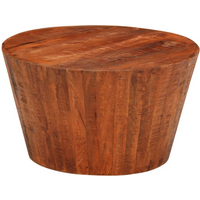 vidaXL Coffee Table Ø 52x30 cm Solid Rough Wood Mango