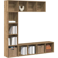 vidaXL Book Cabinets 3 pcs Artisan Oak Engineered Wood