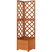 vidaXL Corner Trellis Planter 40x40x150 cm Solid Fir Wood