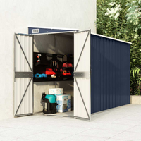 vidaXL Wall-mounted Garden Shed Anthracite 118x288x178 cm Steel