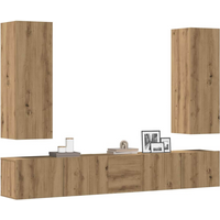 vidaXL Wall Mounted TV cabinets 5 pcs Artisan Oak Engineered Wood